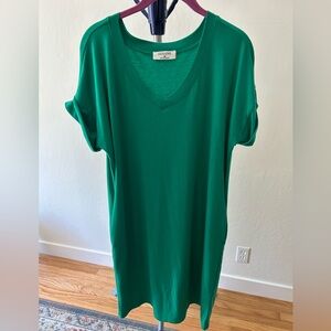 Green T-shirt dress